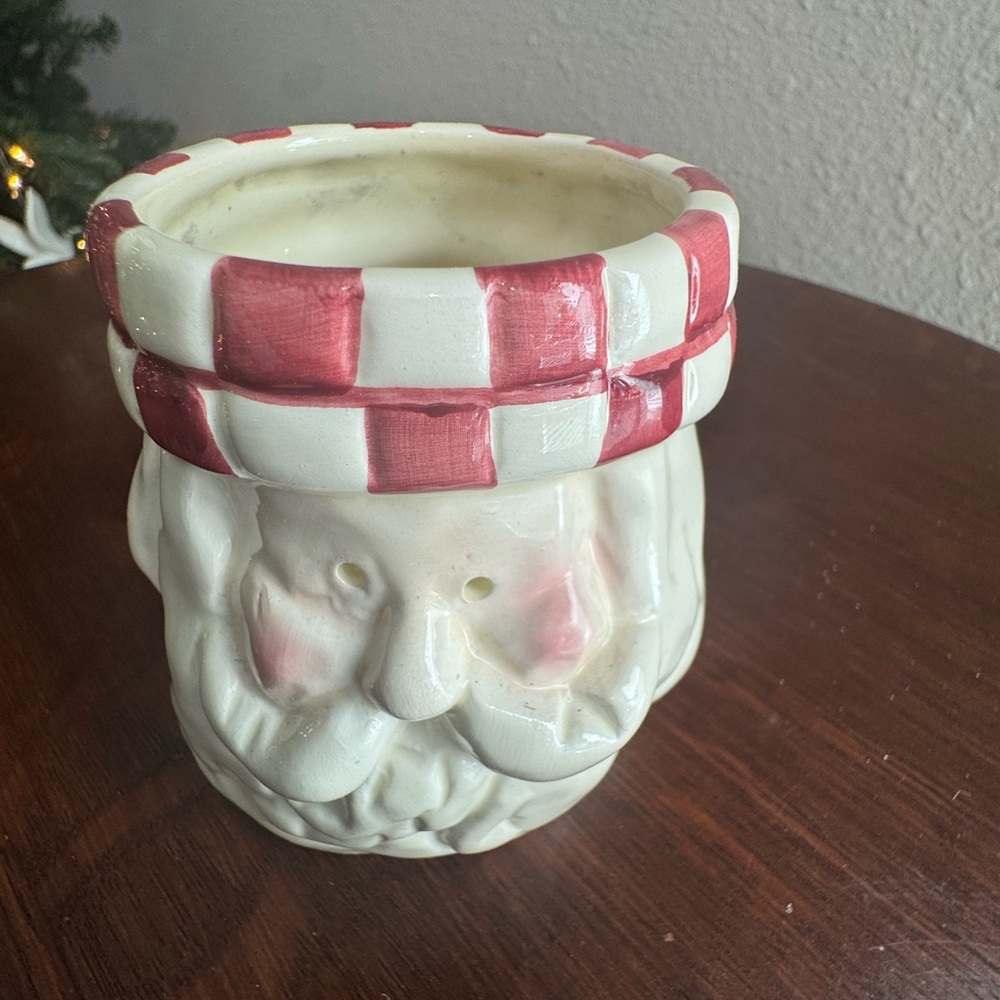 Enesco Red and White Santa Planter